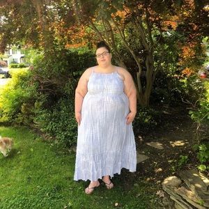 Torrid summer Ty-dye- ish material maxi